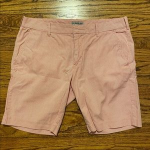 Pink & White Striped Express shorts!